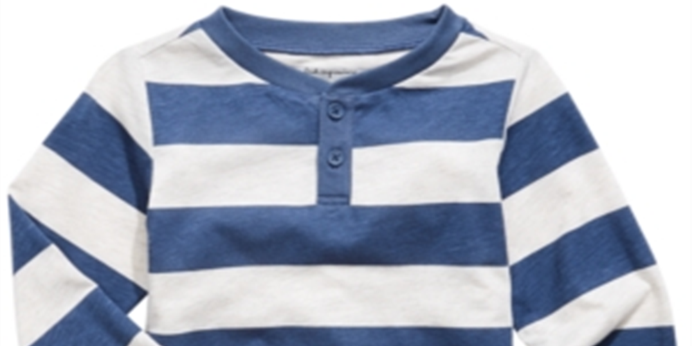 First Impressions Toddler Boy's Striped Henley T-Shirt Blue Size 2T