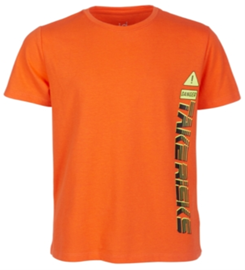 Ideology Big Boy's Graphic-Print T-Shirt Orange Size Small
