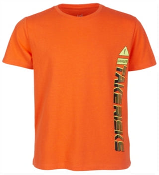 Ideology Big Boy's Graphic-Print T-Shirt Orange Size Small