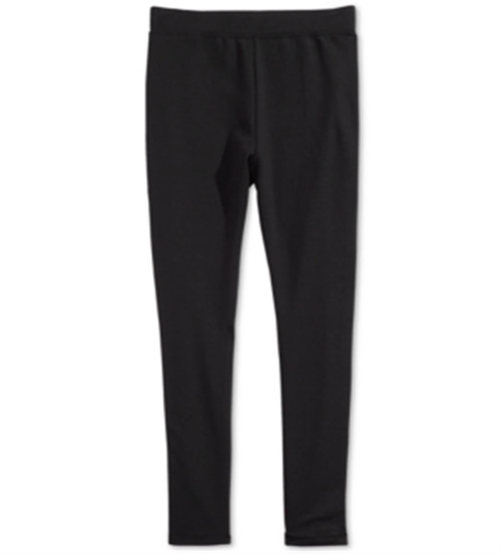 Barbie Big Girl's Ponte Knit Logo Side Tape Leggings Black Size Large
