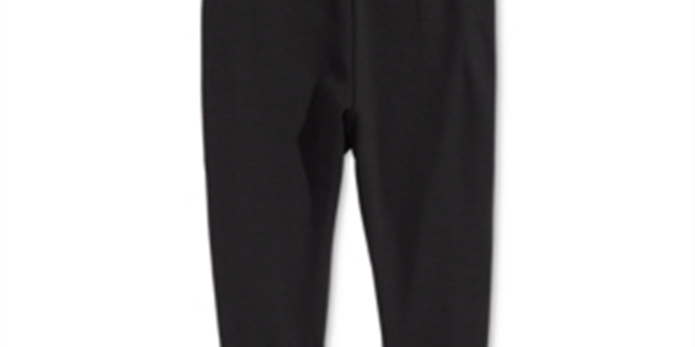 Barbie Big Girl's Ponte Knit Logo Side Tape Leggings Black Size Large