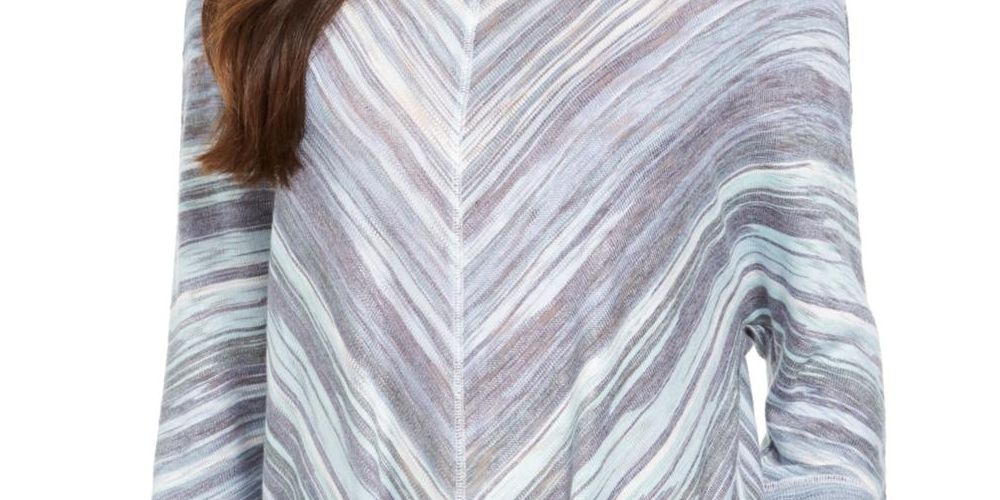 Style & CoWomen's Tie Front Striped Blouse Blue Size Large