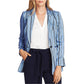 Vince Camuto Women's Stripey Interludes Dressy Casual Blazer Blue Size 14