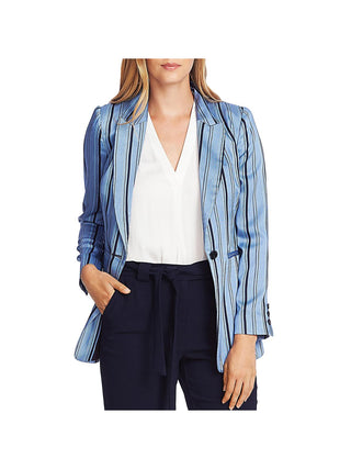 Vince Camuto Women's Stripey Interludes Dressy Casual Blazer Blue Size 14
