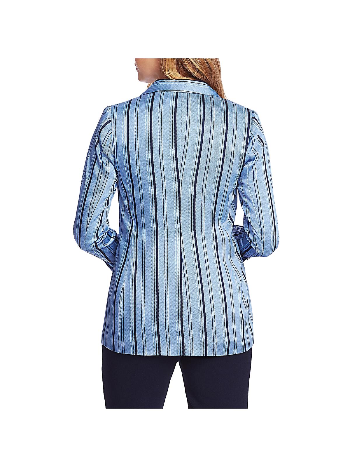 Vince Camuto Women's Stripey Interludes Dressy Casual Blazer Blue Size 14