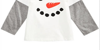 First Impressions Baby Boy's Snowman Print Layered Look Cotton T-Shirt White Size 3-6 Months