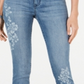 Style & Co Women's Floral Embellished Skinny Jeans Blue Size 10
