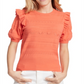 Ella Moss Women's Emilia Ruffle Sleeve Sweater Orange Size M