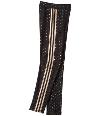 Adidas Girl's Metallic Dot Tights Black Size Medium