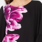 Alfani Women's Bell Sleeve Floral Print Top Fuchsia - Black Size Petite S