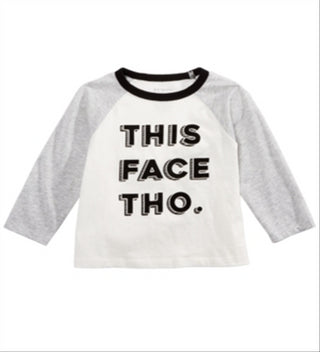 First Impressions Baby Boy's This Face Print T-Shirt White Size 12MOS