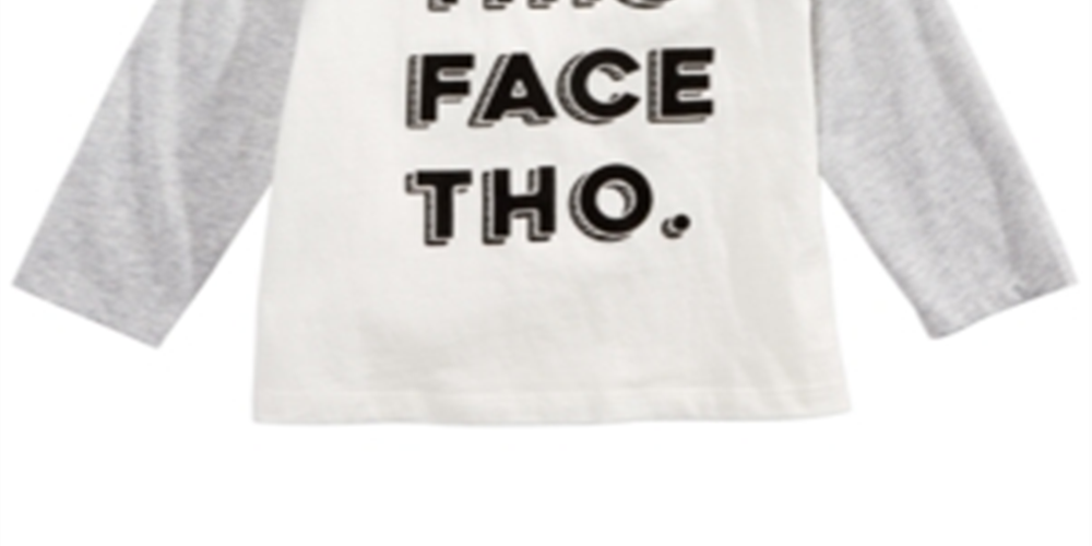 First Impressions Baby Boy's This Face Print T-Shirt White Size 12MOS