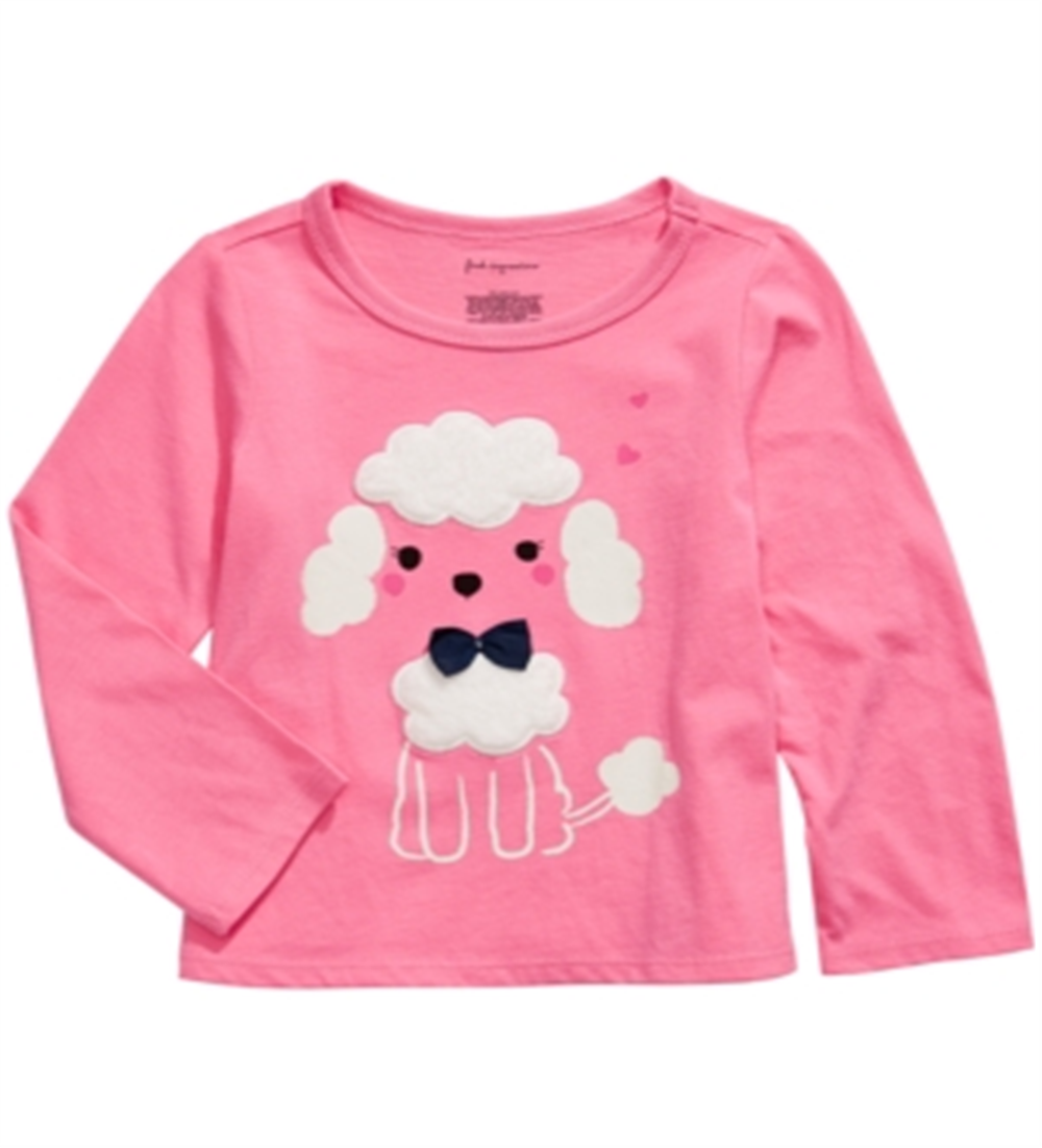 First Impressions Baby Girl's Cotton Long Sleeve Poodle T-Shirt Pink Size 12MOS