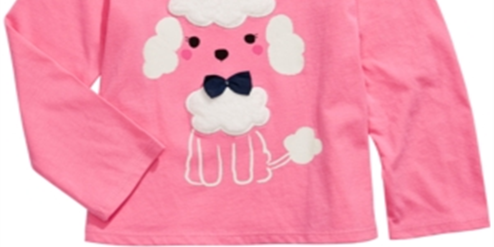 First Impressions Baby Girl's Cotton Long Sleeve Poodle T-Shirt Pink Size 12MOS