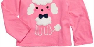 First Impressions Baby Girl's Cotton Long Sleeve Poodle T-Shirt Pink Size 12MOS