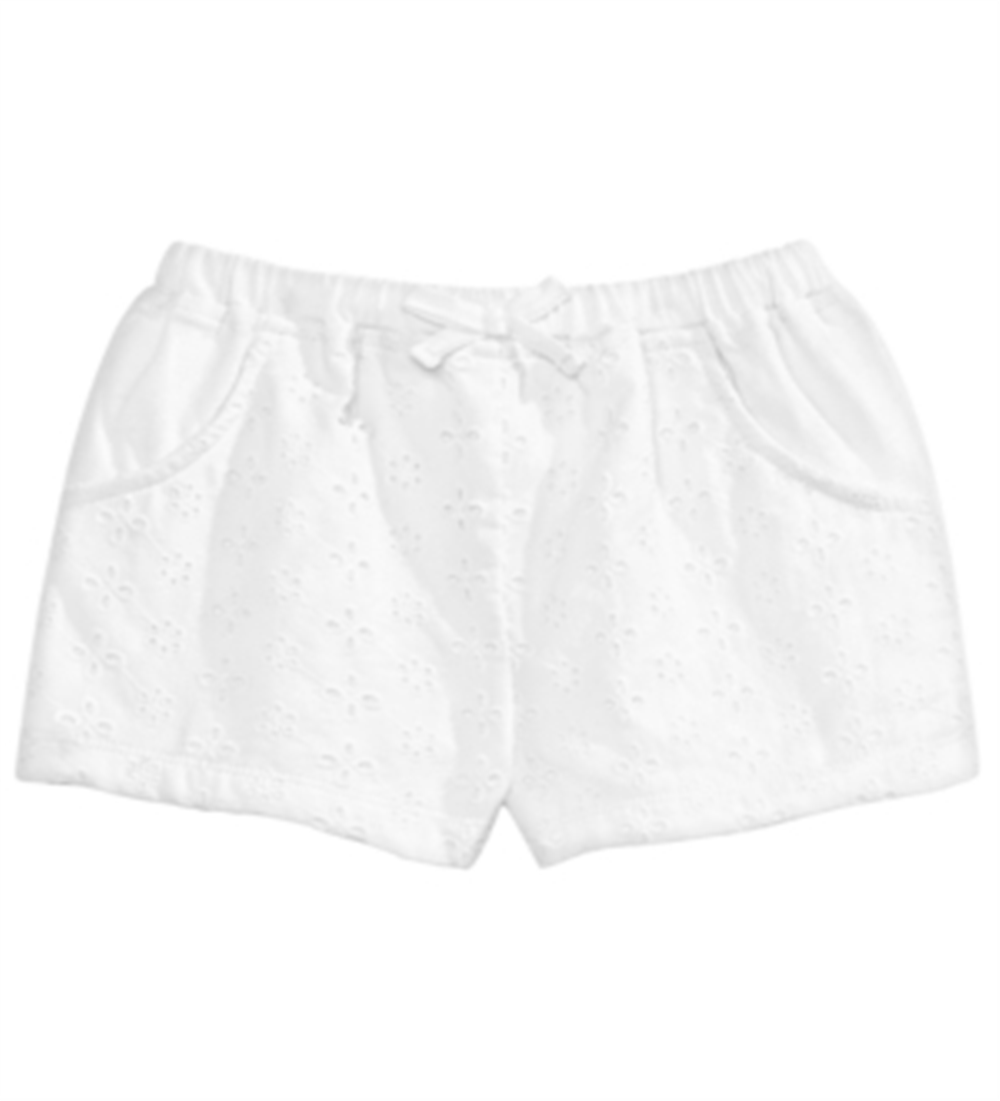 First Impressions Baby Girl's Eyelet Cotton Shorts White Size 18MOS