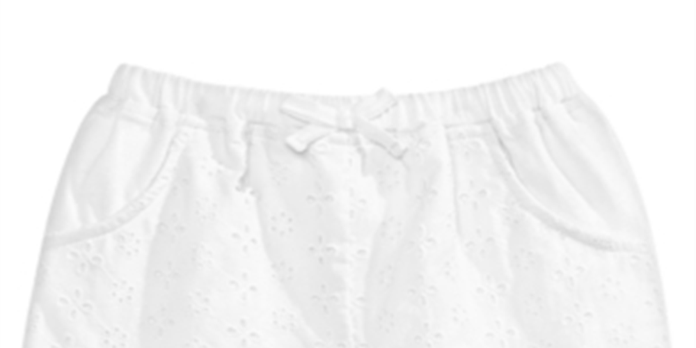 First Impressions Baby Girl's Eyelet Cotton Shorts White Size 18MOS