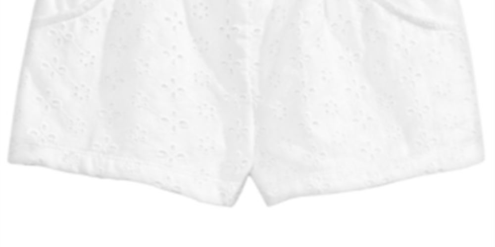 First Impressions Baby Girl's Eyelet Cotton Shorts White Size 18MOS