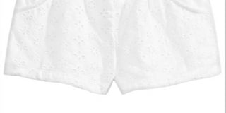 First Impressions Baby Girl's Eyelet Cotton Shorts White Size 18MOS