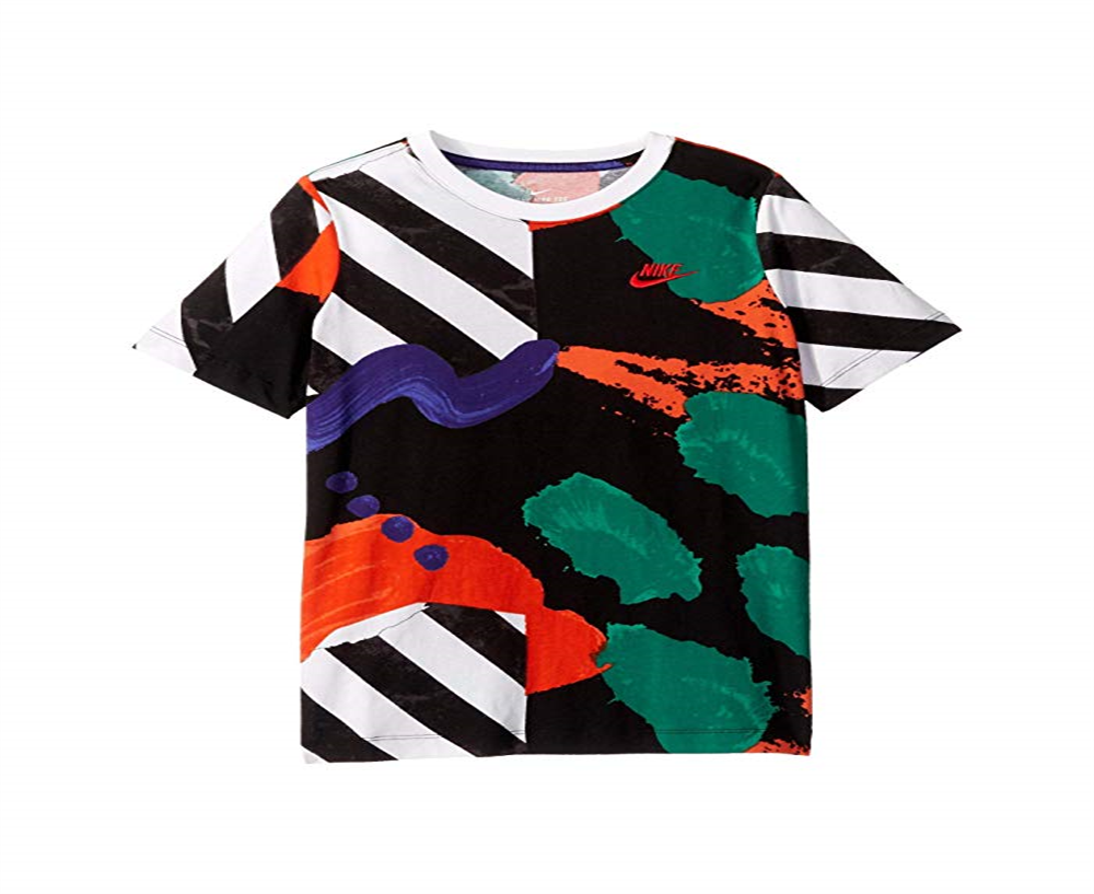 Nike Boy's Colorful Print Tee White Size X-Large