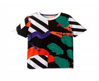 Nike Boy's Colorful Print Tee White Size X-Large