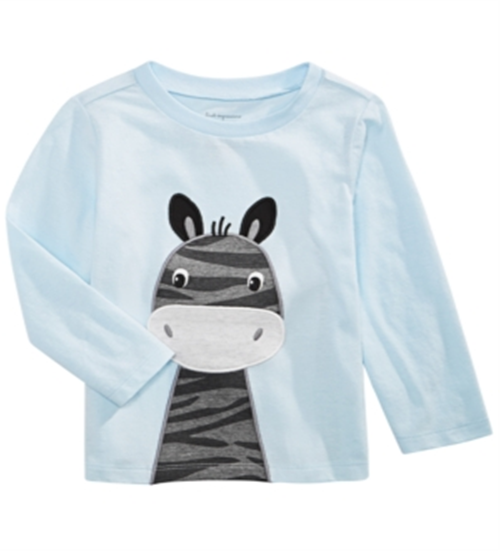 First Impressions Toddler Boy's Zebra Print T-Shirt  Blue Size 4T