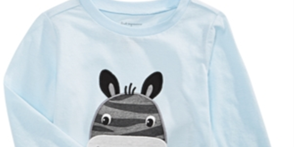 First Impressions Toddler Boy's Zebra Print T-Shirt  Blue Size 4T