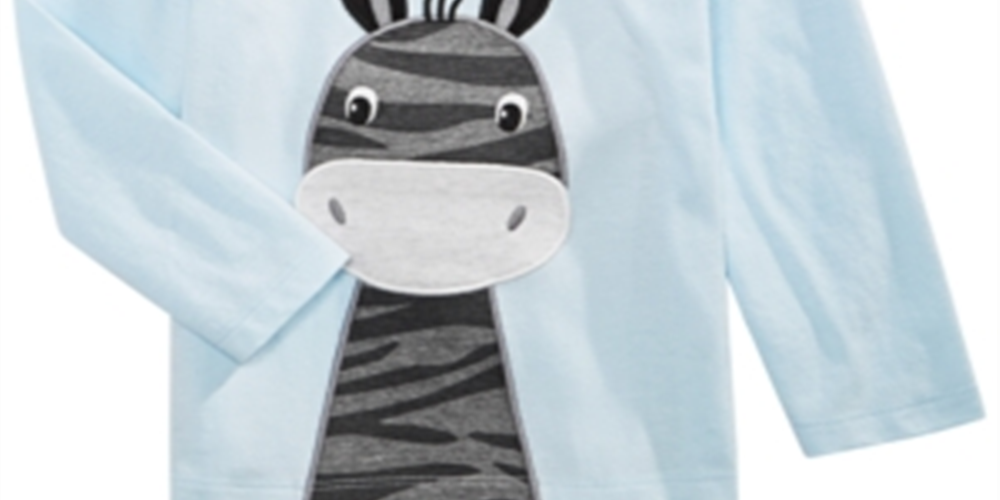 First Impressions Toddler Boy's Zebra Print T-Shirt  Blue Size 4T