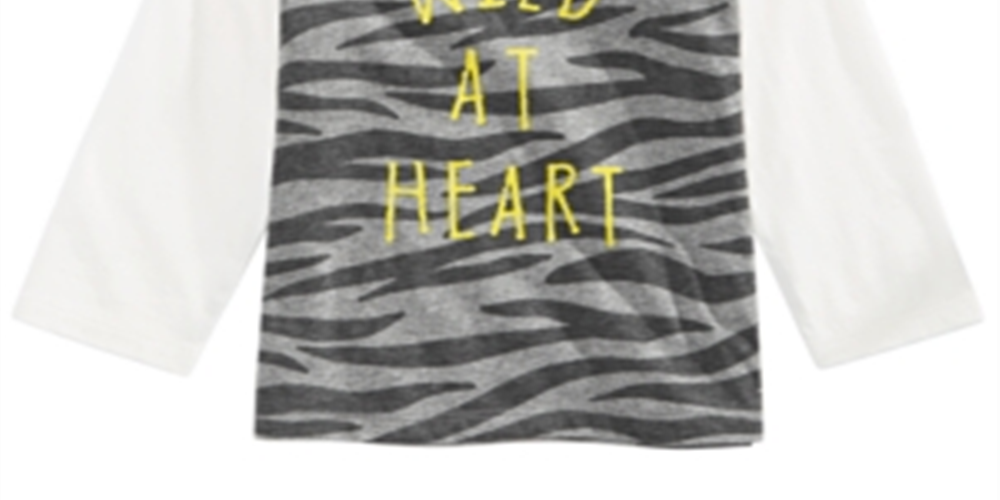 First Impressions Toddler Boy's Wild at Heart Print Cotton T-Shirt Gray Size 3T