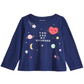 First Impressions Toddler Girl's Cotton Long Sleeve Universe T-Shirt Blue Size 3T