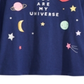 First Impressions Toddler Girl's Cotton Long Sleeve Universe T-Shirt Blue Size 3T