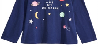 First Impressions Toddler Girl's Cotton Long Sleeve Universe T-Shirt Blue Size 3T