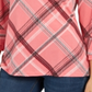 Charter Club Women's Plaid Bell Sleeve Top Pink  Size XXL