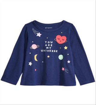 First Impressions Toddler Girl's Cotton Long-Sleeve Universe T-Shirt Blue Size 2T