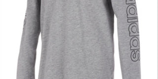 Adidas Little Boy's Logo Print Hoodie Gray Size 4