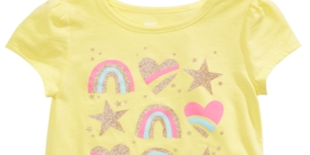 Epic Threads Little Girl's Rainbows Hearts & Stars T-Shirt Yellow Size 5