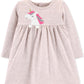 Carter's Baby Girl's Long Sleeve Babydoll Dress Pink Size 18MOS