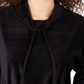 Rewash Junior's Funnel Neck Corduroy Top Black Size Large
