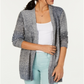 Style & Co Women's Ombre Open Front Cardigan Black Combo Size Petite S