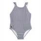 Ralph Lauren Girl's Gingham Ruffle Swimsuit Blue Size 9MOS