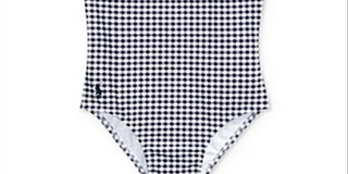 Ralph Lauren Girl's Gingham Ruffle Swimsuit Blue Size 9MOS