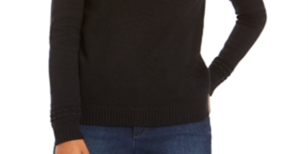 Charter Club Women's Lurex Knit Sweater Brown Size Petite Small