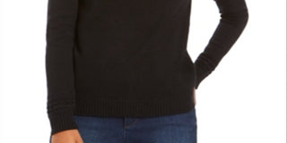 Charter Club Women's Lurex Knit Sweater Brown Size Petite Small