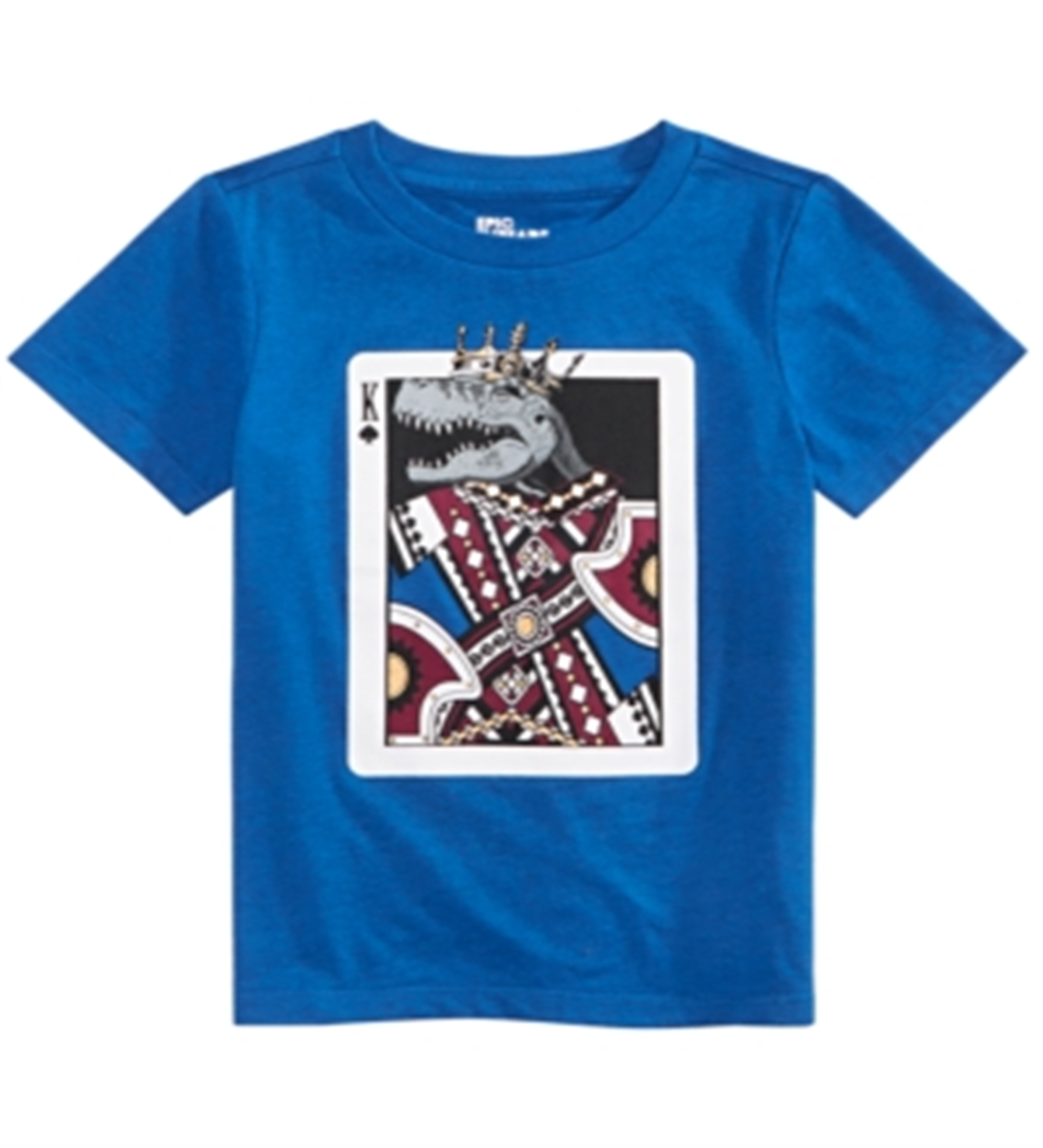 Epic Threads Little Boy's King Card T-Shirt Blue Size 6