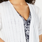 Charter Club Women's Pointelle Pattern Open Front Cardigan White Size Large