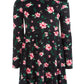 Epic Threads Big Girl's Floral Print Velvet Dress Black Size Large