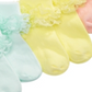 First Impressions Baby Girl's 3 Pk Lace Anklet Socks Yellow Size 0-6 MOS