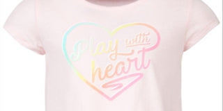 Ideology Little Girl's Heart Tie Front T-Shirt Pink Size 5