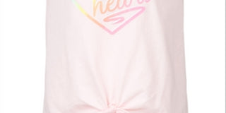 Ideology Little Girl's Heart Tie Front T-Shirt Pink Size 5