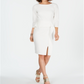 Vince Camuto Women's Angled Ruffle Sheath Dress White Size 6